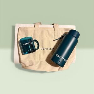 DRMTLGY Tote Bag with Mug and Bottle Set - Teal Box